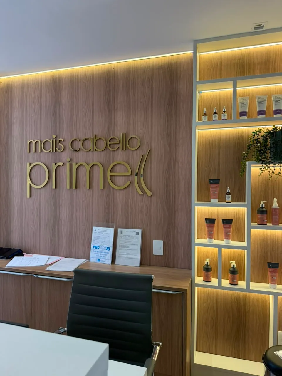 Ambiente da clínica Mais Cabello Downtown